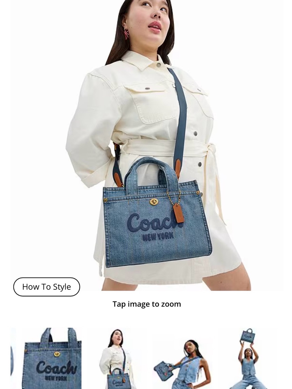 NWT - COACH - Cargo 26 - Denim - Picture 12 of 13